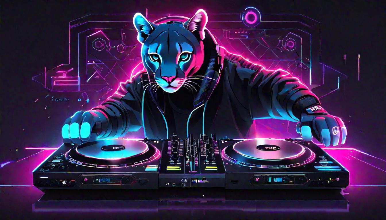 A Puma DJ that is livestreaming while he is performing live