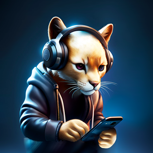 The Puma on a cell phone promo image for getting SMS notifications when DJ PVMA goes live